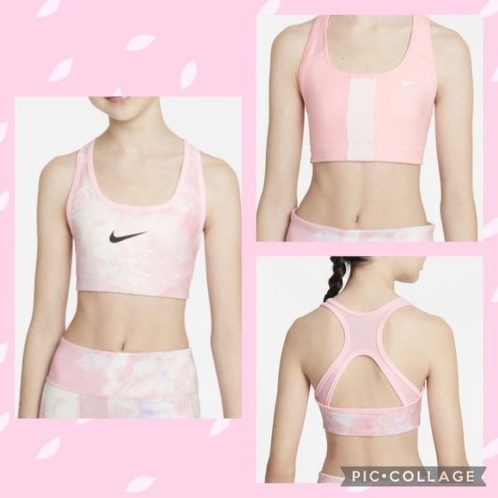1-NIKE Girl Swoosh Reversible Sports Bra L Medium Support